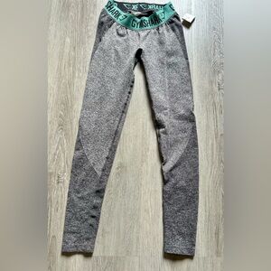 Gymshark High Rise Gray and Teal Leggings